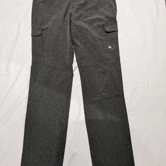 Wind river cargo pants womens gray 8x32 zipper and button front closure pockets - Picture 2 of 11